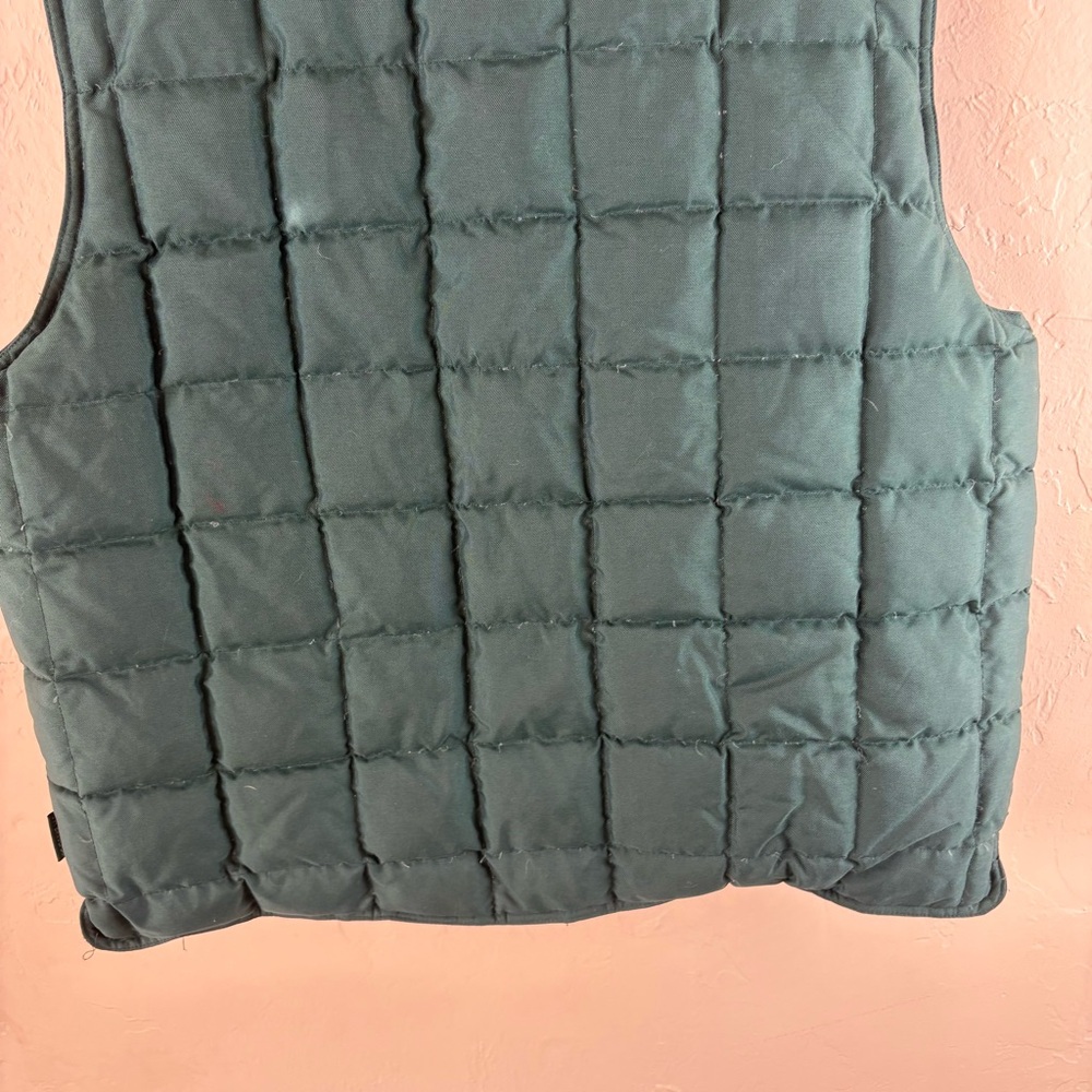 G.H Bass & Co Green Blue Reversible Puffer Vest Medium Pockets Zipper Medium - Picture 7 of 12